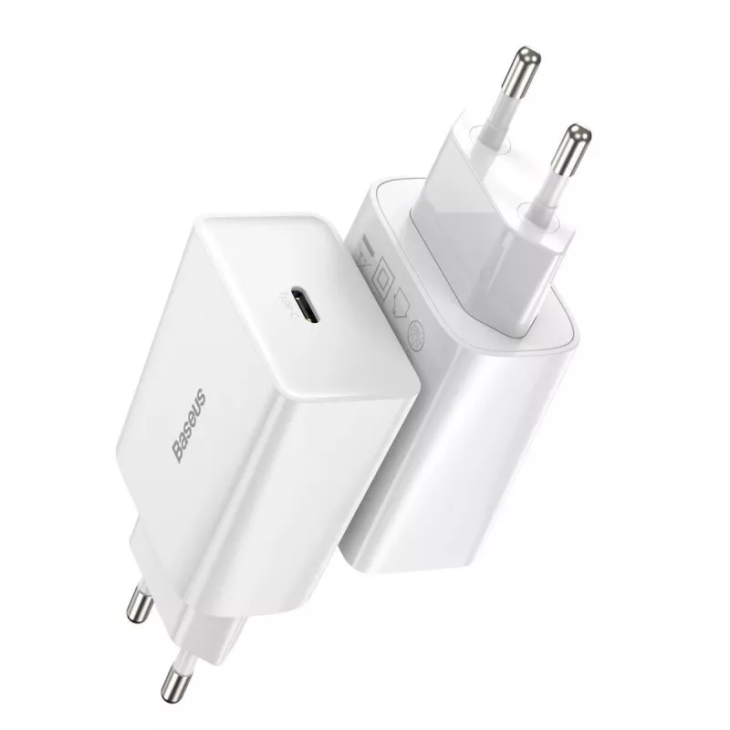 Baseus Speed Mini Quick Charger, USB-C, PD, 3A, 20W (Weiß)