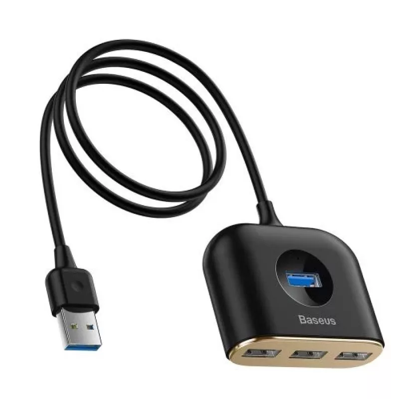Baseus Square Round USB-Adapter USB 3.0 / 3x USB 2.0 / 1m