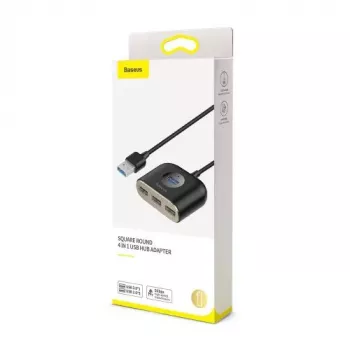 Baseus Square Round USB-Adapter USB 3.0 / 3x USB 2.0 / 1m