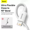Baseus Superior Series Lightning-Kabel, Schnellladung, Daten 2,4A, 1,5m Weiß (CALYS-B02)