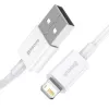 Baseus Superior Series Lightning-Kabel, Schnellladung, Daten 2,4A, 1,5m Weiß (CALYS-B02)