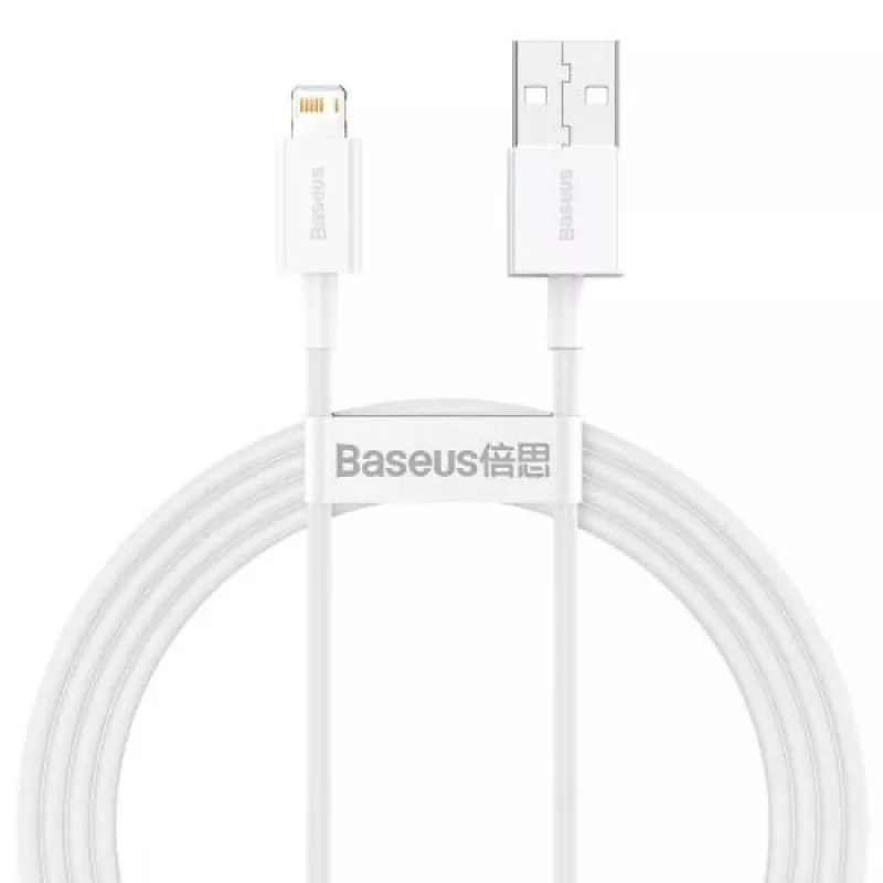Baseus Superior Series Lightning-Kabel, Schnellladung, Daten 2,4A, 1,5m Weiß (CALYS-B02)