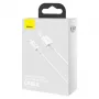 Baseus Superior Series Lightning-Kabel, Schnellladung, Daten 2,4A, 1,5m Weiß (CALYS-B02)