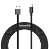 Baseus Superior Series USB-A auf USB-C Schnelllade- und Datenkabel, 66W (11V/6A), 2m, Schwarz (CATYS-A01)