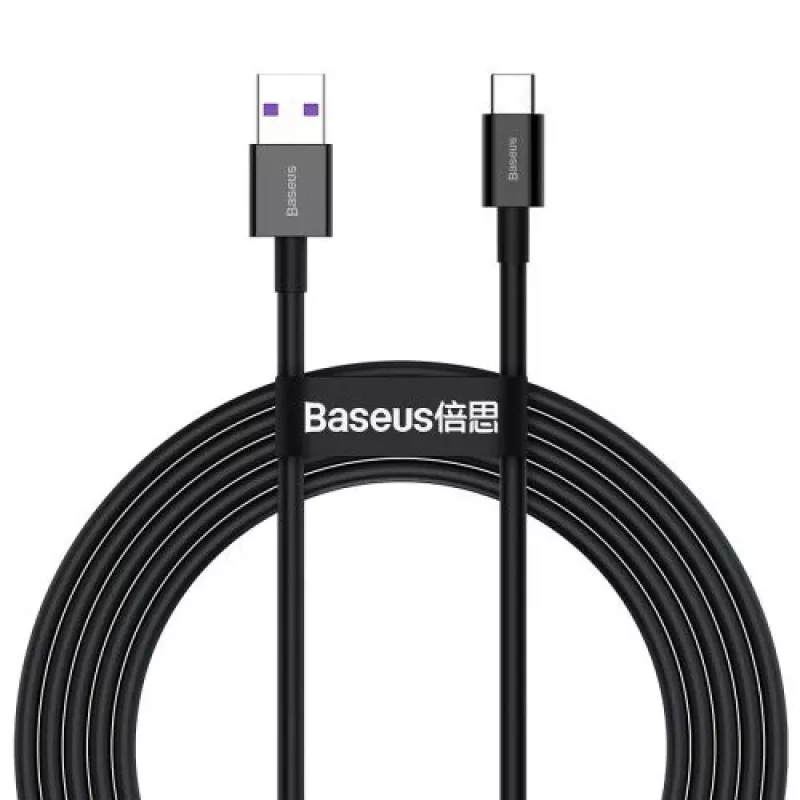 Baseus Superior Series USB-A auf USB-C Schnelllade- und Datenkabel, 66W (11V/6A), 2m, Schwarz (CATYS-A01)