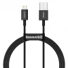 Baseus Superior USB-A auf Lightning Schnelllade- und Datenkabel 1m Schwarz (CALYS-A01)