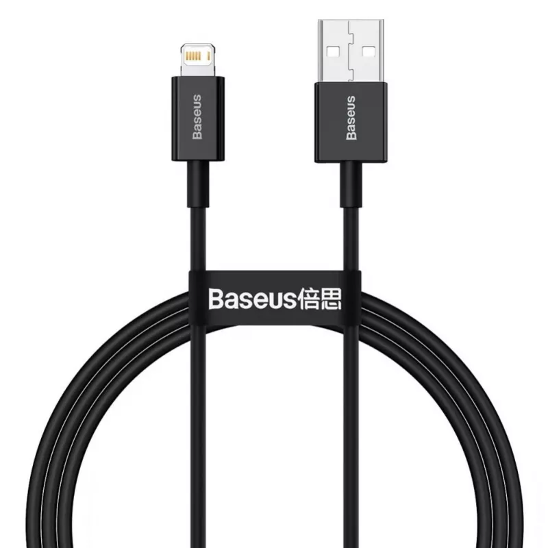 Baseus Superior USB-A auf Lightning Schnelllade- und Datenkabel 1m Schwarz (CALYS-A01)