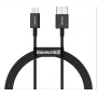 Baseus Superior USB-A auf Lightning Schnelllade- und Datenkabel 1m Schwarz (CALYS-A01)
