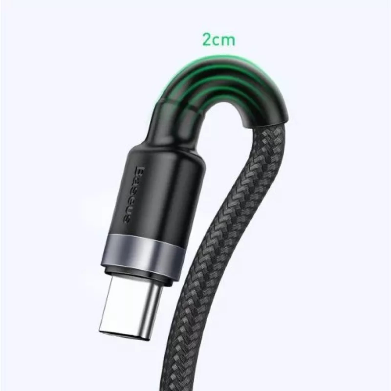 Baseus Type-C Cafule SuperCharge 40W PD 3.0 QC 3.0 1m Grau/Schwarz USB-C auf USB-C Kabel (CATKLF-PG1)