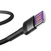 Baseus Type-C Cafule SuperCharge 40W PD 3.0 QC 3.0 1m Grau/Schwarz USB-C auf USB-C Kabel (CATKLF-PG1)