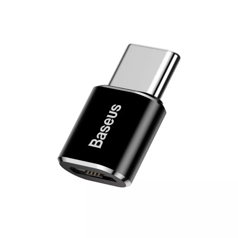 Baseus USB 2.0 Type-C auf Micro USB OTG Adapter (Schwarz)