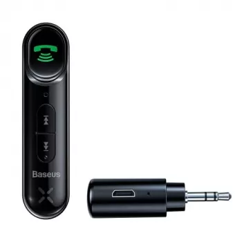 Baseus WXQY-01 Bluetooth 5.0 Auto-AUX-Empfänger mit Micro-USB-Ladefunktion – 10 m Reichweite, 145 mAh, Schwarz