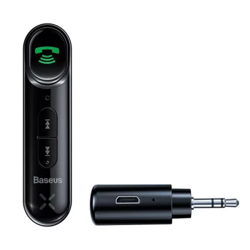 Baseus WXQY-01 Bluetooth 5.0 Auto-AUX-Empfänger mit Micro-USB-Ladefunktion – 10 m Reichweite, 145 mAh, Schwarz