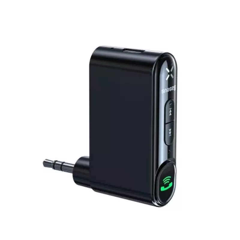 Baseus WXQY-01 Bluetooth 5.0 Auto-AUX-Empfänger mit Micro-USB-Ladefunktion – 10 m Reichweite, 145 mAh, Schwarz