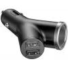 Baseus Y Type Auto-Ladegerät, 2 USB + Zigarettenanzünder-Buchse, 3,4A, Schwarz (CCALL-YX01)