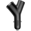 Baseus Y Type Auto-Ladegerät, 2 USB + Zigarettenanzünder-Buchse, 3,4A, Schwarz (CCALL-YX01)