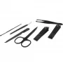 Basic Nature Studio Manicure Set 5-teilig, Werkzeuge aus Edelstahl mit PU-Leder-Faltbox