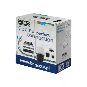 BCS BCS-U/UTP-CAT5E-PVC Cat.5e U/UTP Solid Bare Copper 24 AWG PVC 305m Grau Indoor Netzwerkkabel