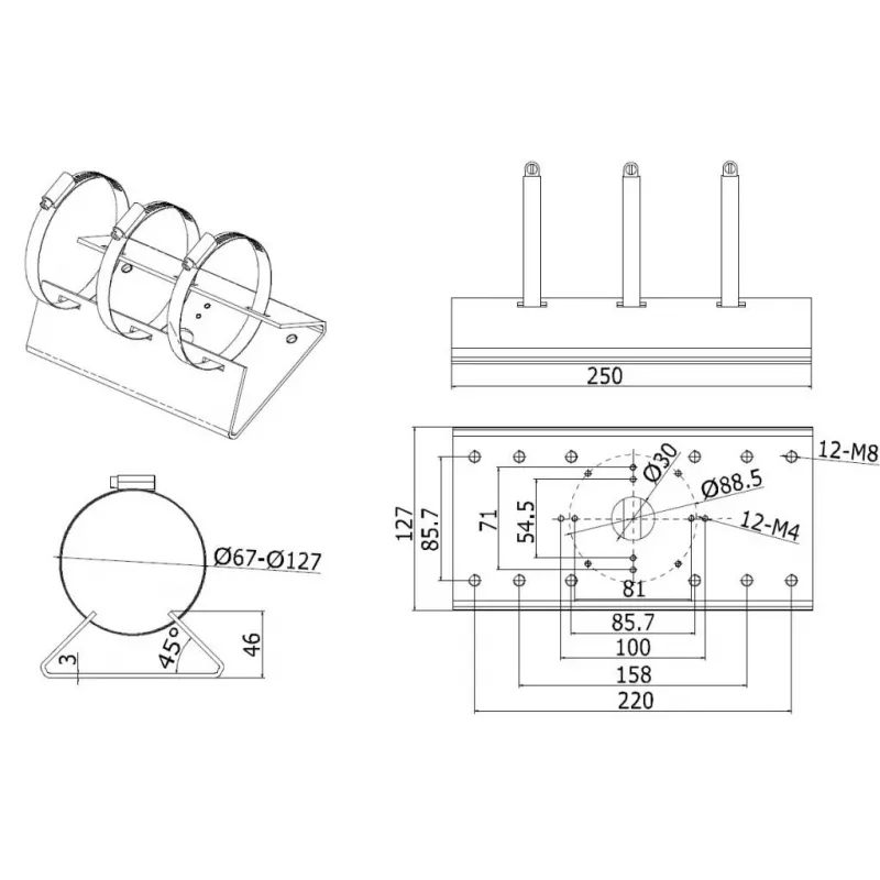 BCS BCS-V-AS Outdoor-Video-Türsprechanlage, 2-Draht, 720p HD, Silber