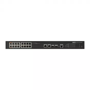 BCS-L-SP1602G-2SFP-M(2) 16-Port PoE+ Managed Switch mit 2 Gigabit-Uplink und 2 SFP-Steckplätzen, 250W PoE-Budget