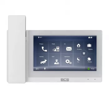 BCS-MON7500W-S 7-Zoll-Touchscreen-WiFi-Video-Türsprechmonitor, Weiß