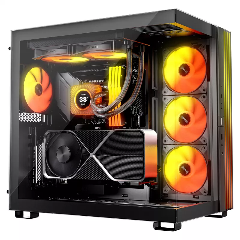 be quiet! Light Loop IO LCD 240mm All-in-One Flüssigkeitskühler, Schwarz