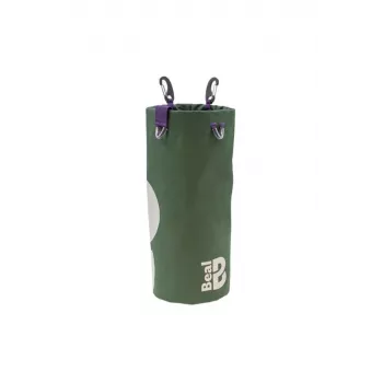 BEAL Long Tool Bucket II - 7,5 l Werkzeugeimer aus Plane mit Kordelzugverschluss, verstärktem Boden, Drainageösen, Schwarz/Gelb