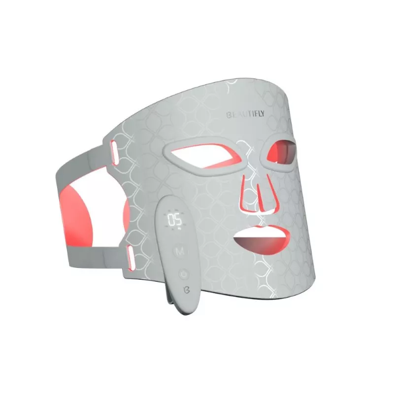 Beautifly AuraSkin Pro LED-Lichttherapie-Gesichtsmaske – 7 Farben, 192 Dioden, wiederaufladbar