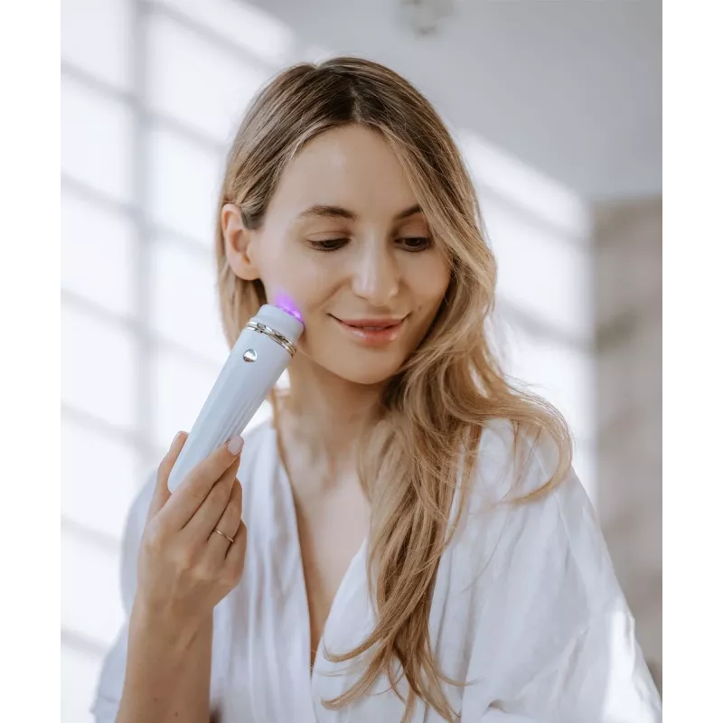 Beautifly Glossy Acne Young Sonic Facial Cleansing Brush mit Blaulichttherapie und Heizfunktion, Roségold/Rosa