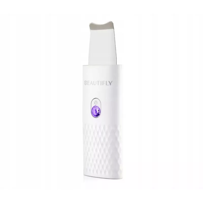 Beautifly Peeling Scrub Mini - Ultraschall-Kavitations-Gesichtsgerät mit EMS-Mikrostrom, Weiß Roségold