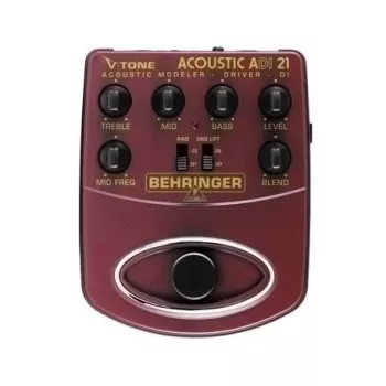 Behringer ADI21 Akustikgitarren-Preamp / DI-Box mit 3-Band-Equalizer und Feedback-Kontrolle