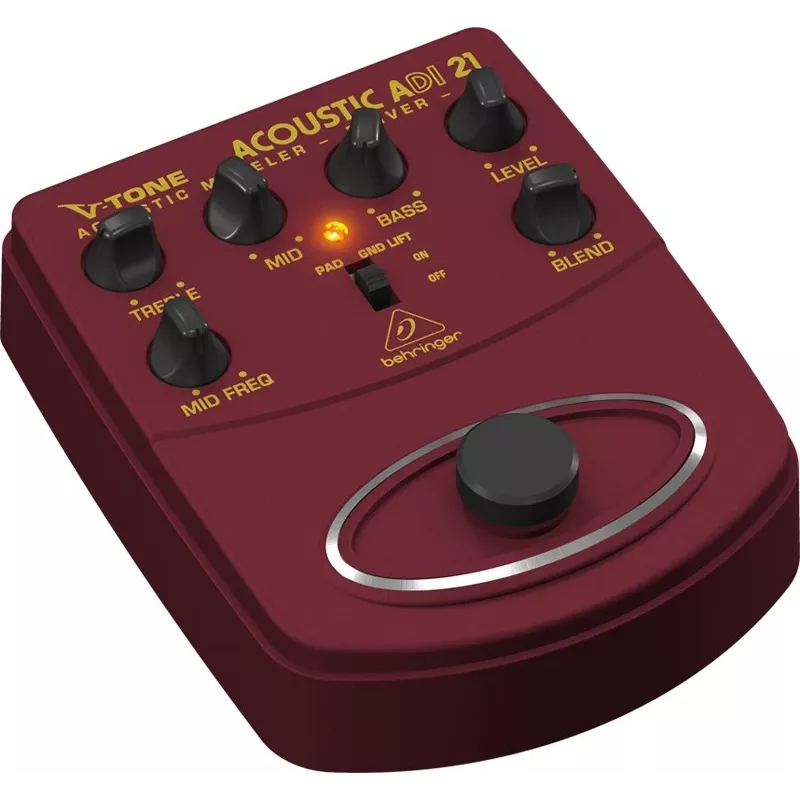 Behringer ADI21 Akustikgitarren-Preamp / DI-Box mit 3-Band-Equalizer und Feedback-Kontrolle