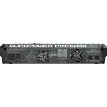 Behringer PMP6000 20-Kanal Powered Mixer mit Dual-FX und 1200W Brückenausgang, Schwarz