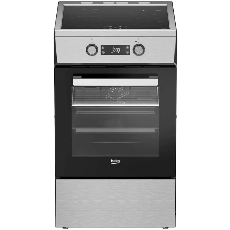 BEKO FSM59300XDS Freistehender Induktionsherd mit Elektrobackofen, Edelstahl