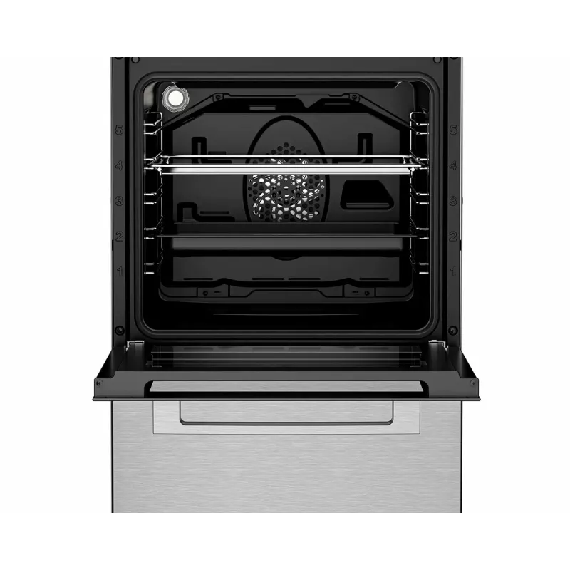 BEKO FSM59300XDS Freistehender Induktionsherd mit Elektrobackofen, Edelstahl