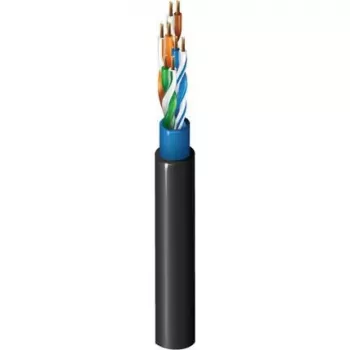 Belden CatSnake Kategorie 5E Taktisches Ethernet-Kabel, 24 AWG Verseilte blanke Kupferleiter, UTP, TPE Mantel, Schwarz, 100 MHz, Gigabit, Hochflexibel