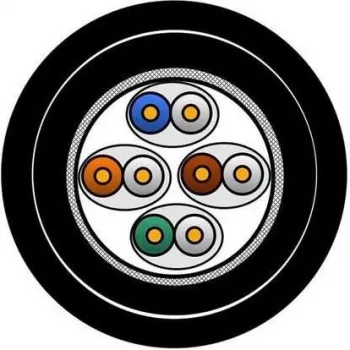 Belden CATSNAKE Cat6A Kabel, 4-Kanal, S/FTP, 100m, Schwarz