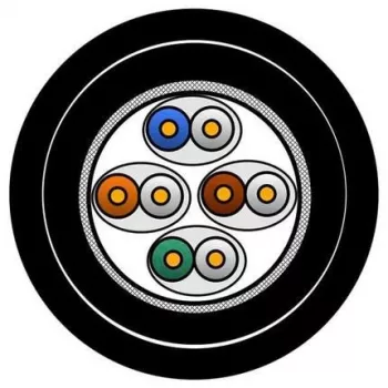 Belden CATSNAKE Cat6A Kabel, 4-Kanal, S/FTP, 100m, Schwarz