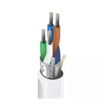 Belden OSDP RS-485 Datenkabel, 2 Paar 24 AWG Litze verzinntes Kupfer, Gesamtabschirmung Folie, grauer PVC-Mantel, 120 Ohm