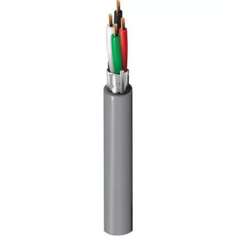 Belden Security & Sound, #22-4c BC, Geschirmtes mehradriges Kabel, 4 Leiter, 22 AWG, Blankes Kupfer, CMR, 300V, Graue PVC-Ummantelung