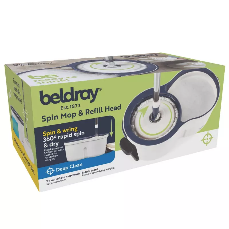 Beldray LA00000005EU7 Spin Mop & Ersatzkopf - Grau/Blau
