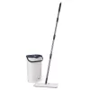 Beldray LA00000008EU7 Flachwischmopp- und Eimerset - Grau/Blau, 5L Selbstauswringsystem, Teleskopstiel, Mikrofaser
