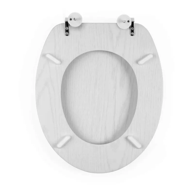Beldray LA00000073WHTEU7 Holz-Toilettensitz - Soft-Close, Weiß, Oval