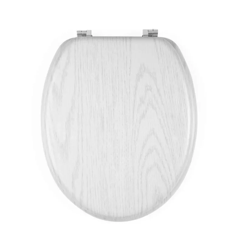 Beldray LA00000073WHTEU7 Holz-Toilettensitz - Soft-Close, Weiß, Oval
