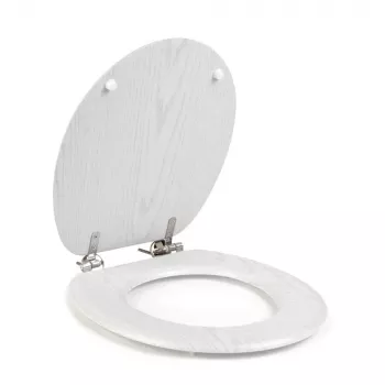 Beldray LA00000073WHTEU7 Holz-Toilettensitz - Soft-Close, Weiß, Oval