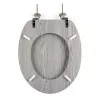 Beldray LA00000074GRYPEU7 Holz-Toilettensitz - Soft-Close, Grau, Oval