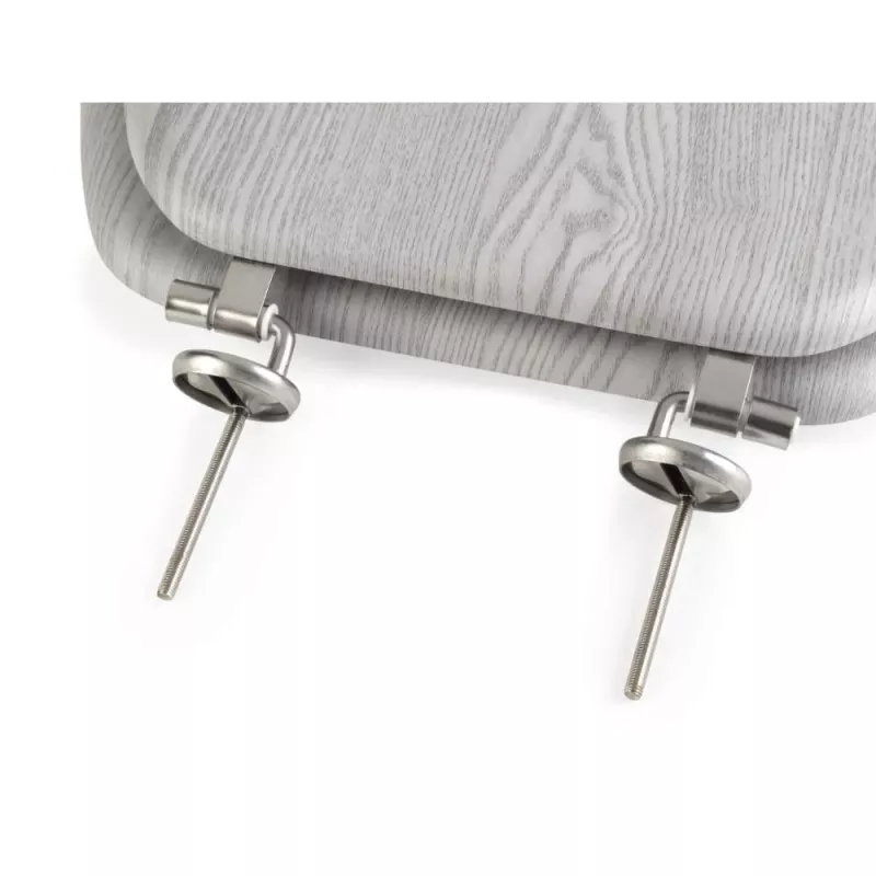 Beldray LA00000074GRYPEU7 Holz-Toilettensitz - Soft-Close, Grau, Oval