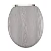 Beldray LA00000074GRYPEU7 Holz-Toilettensitz - Soft-Close, Grau, Oval