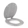 Beldray LA00000074GRYPEU7 Holz-Toilettensitz - Soft-Close, Grau, Oval