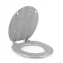 Beldray LA00000074GRYPEU7 Holz-Toilettensitz - Soft-Close, Grau, Oval